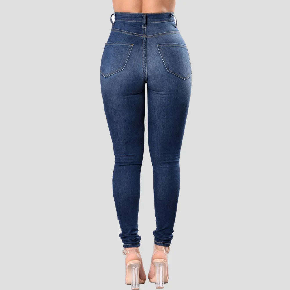 High Waist Ripped Jeans For Women