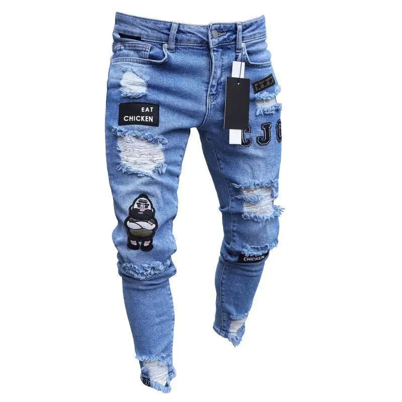 Mens Slim Hombre Denim Jeans