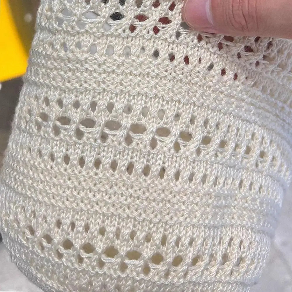 Hollow Knitted Bucket Hat
