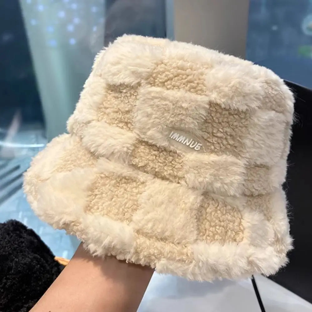 Fashion Lamb Wool Bucket Hat
