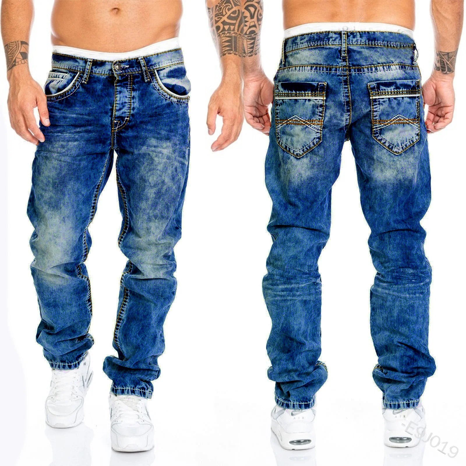 Mens Slim Hombre Denim Jeans