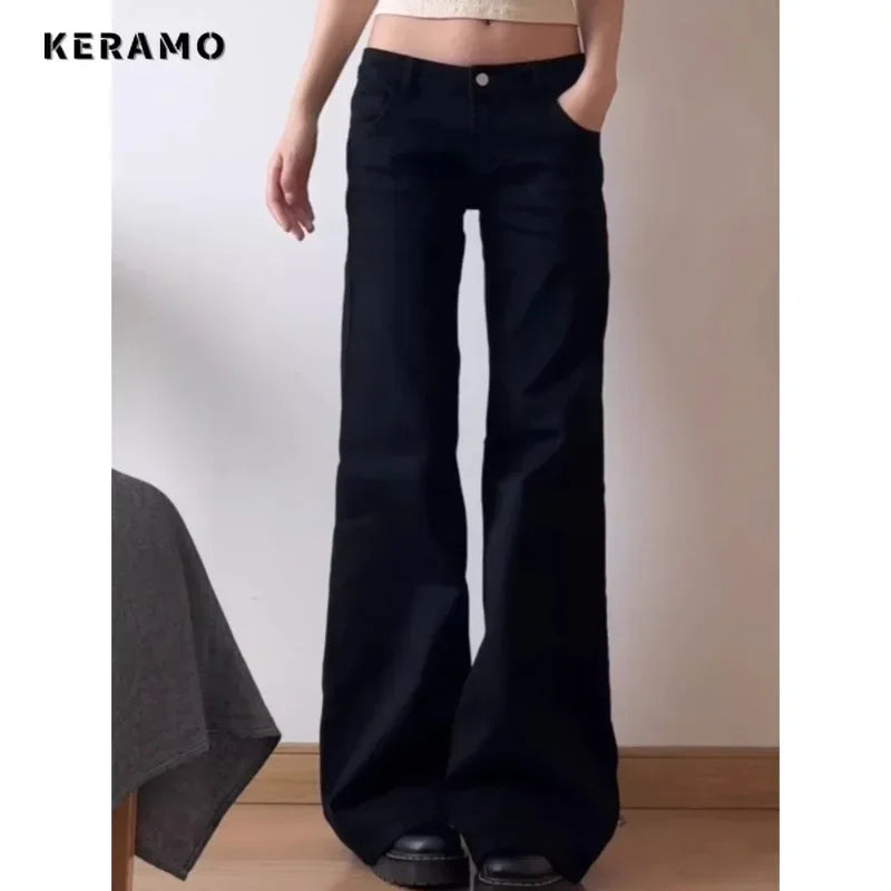 Women's Baggy Vintage High Waist Retro Jeans- Plus Size