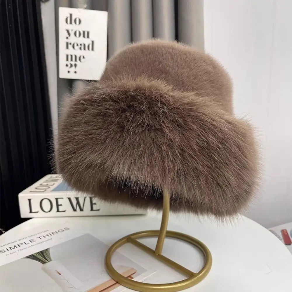 Fashion Lamb Wool Bucket Hat