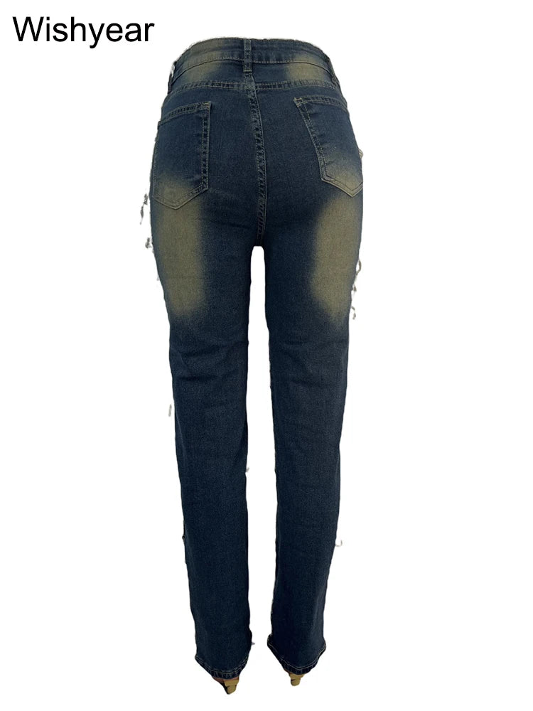 Vintag Spliced Women Jeans