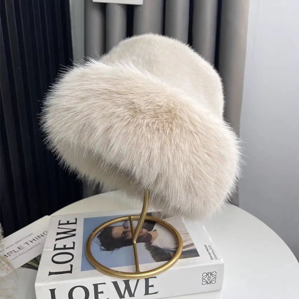 Fashion Lamb Wool Bucket Hat
