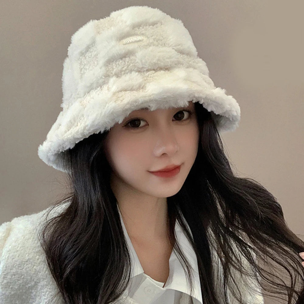 Fashion Lamb Wool Bucket Hat