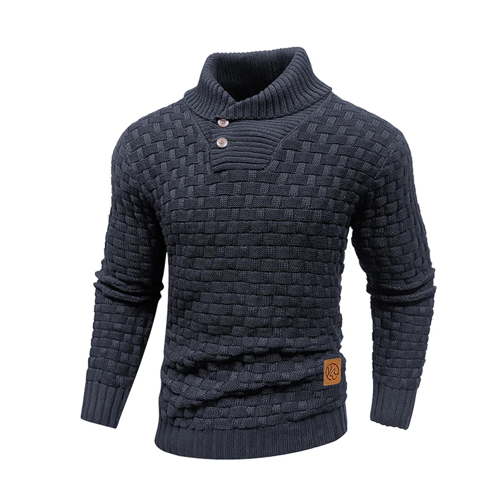 Men’s  Knitted Crew Neck  Long Sleeve Pullover