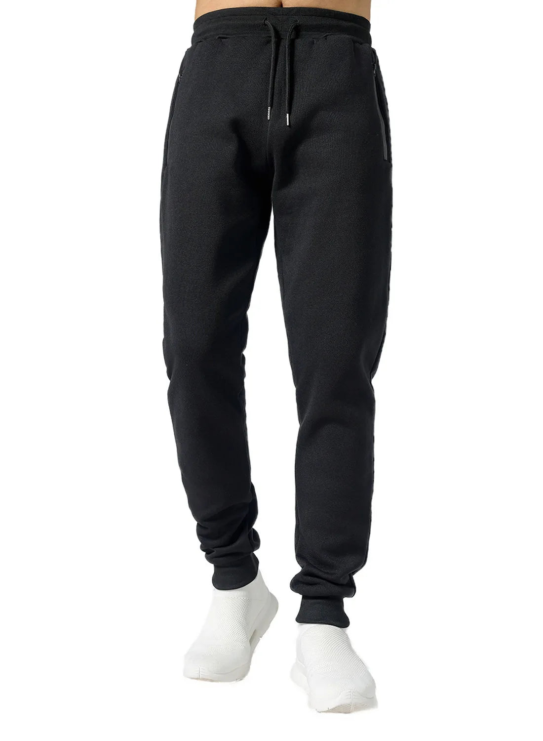 Men Drawstring Zipper Pockets Sweatpants