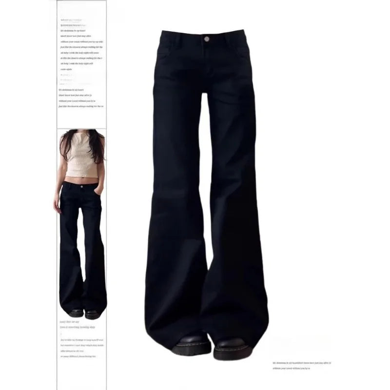 Women's Baggy Vintage High Waist Retro Jeans- Plus Size