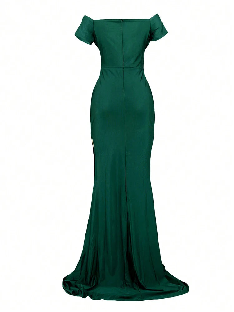 High Slit Evening Maxi Dress