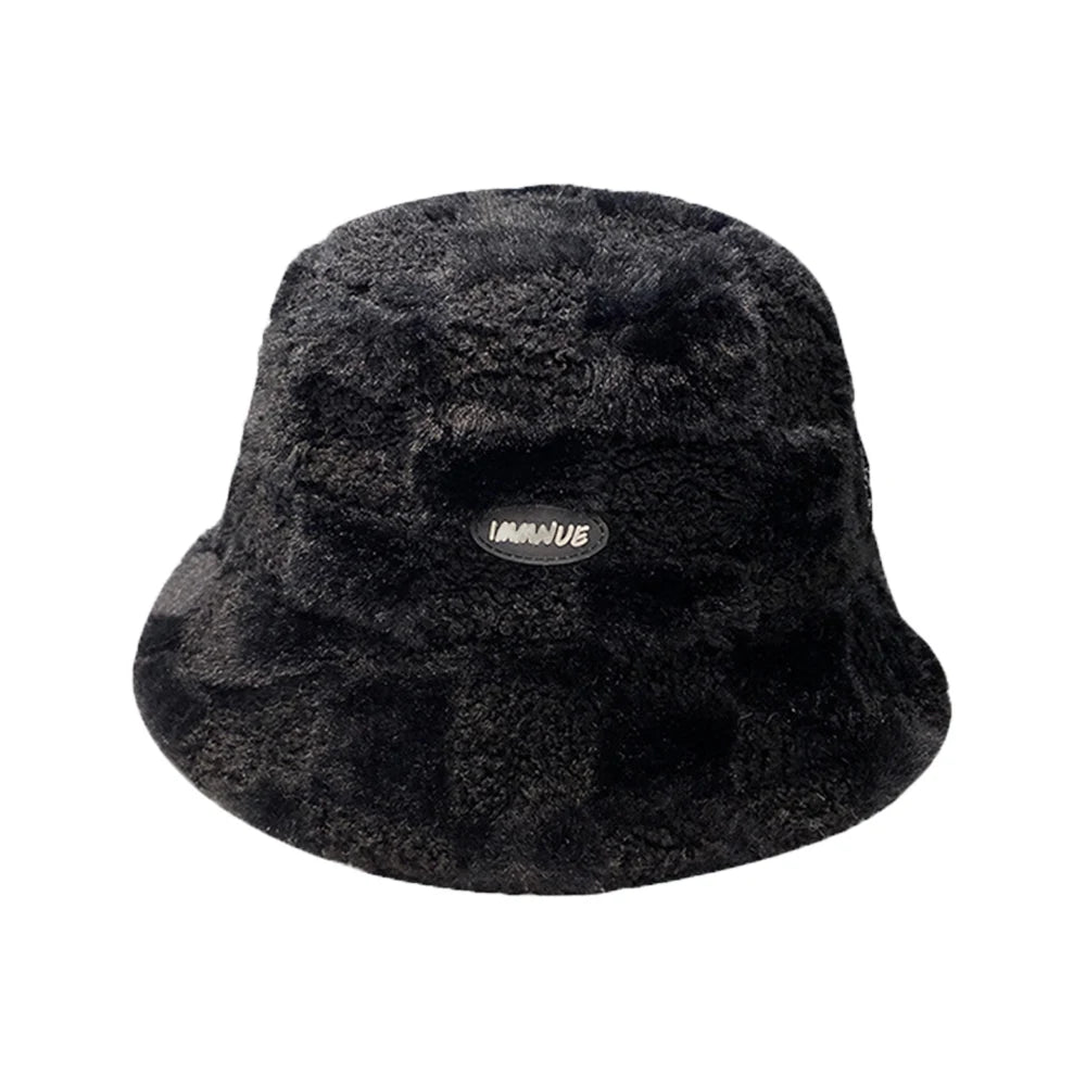 Fashion Lamb Wool Bucket Hat