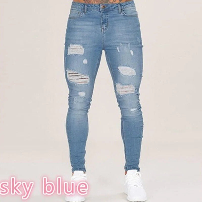 Mens Slim Hombre Denim Jeans