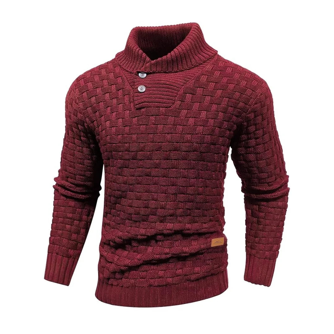Men’s  Knitted Crew Neck  Long Sleeve Pullover