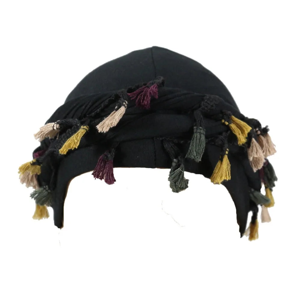 Tassel Fringe Burr Trim  Beanie Cap