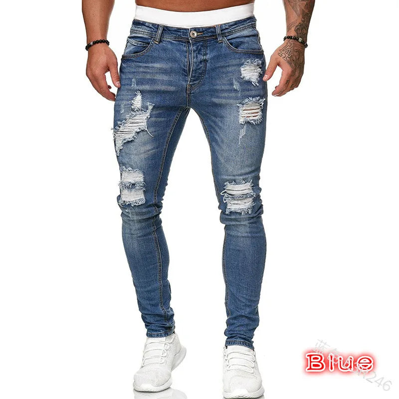 Mens Slim Hombre Denim Jeans