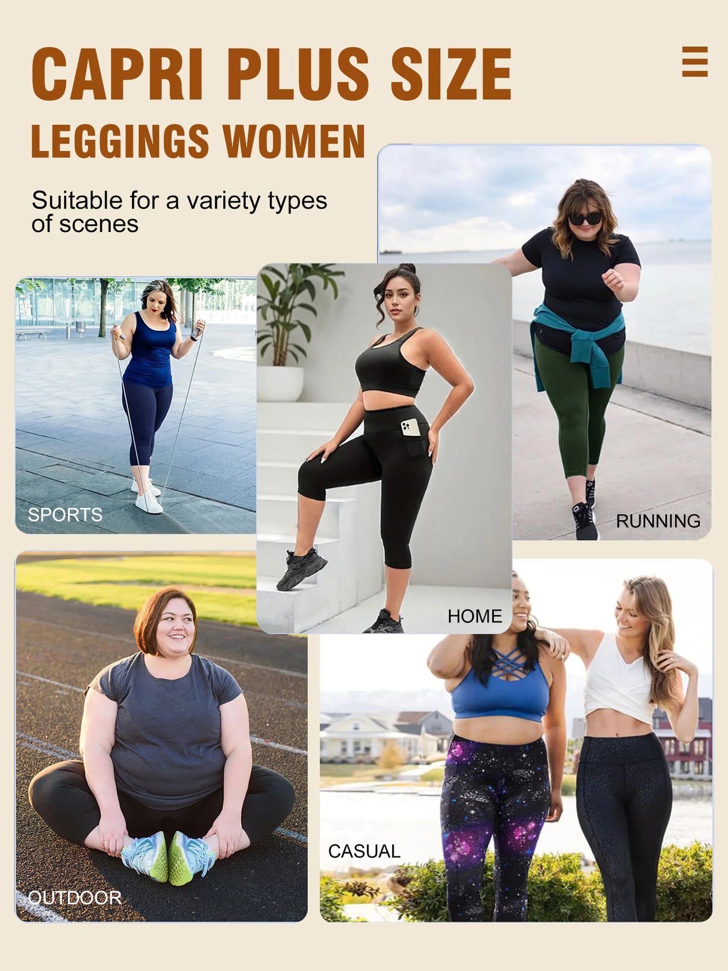 Women's High-Waisted  Butt-Lifting Leggings with Pockets Plus Size