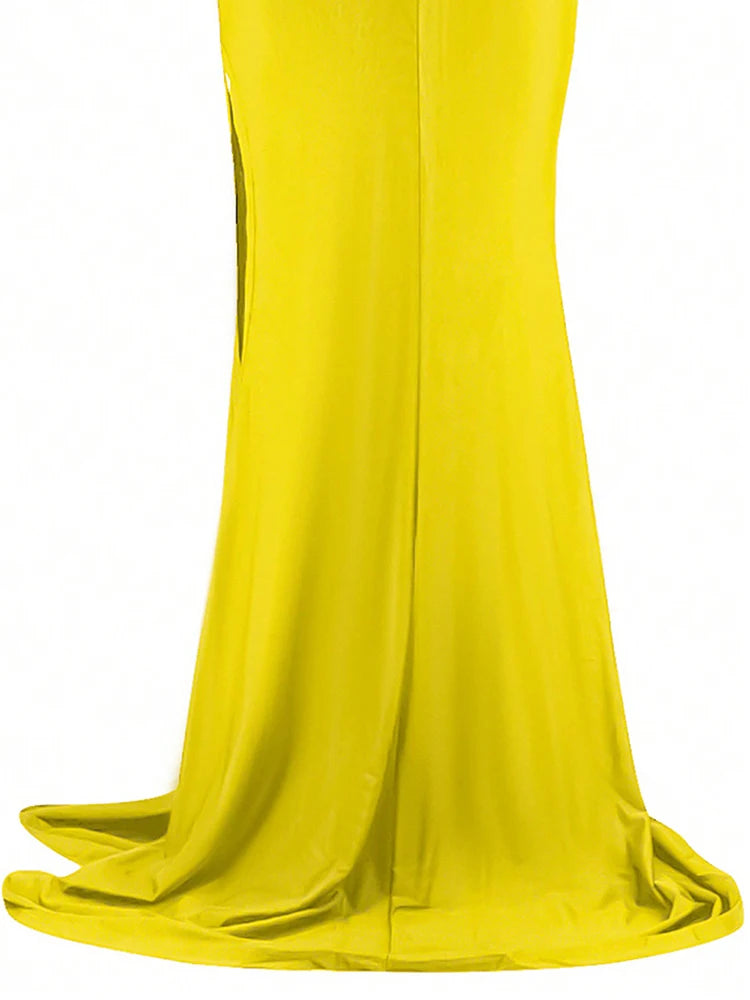 High Slit Evening Maxi Dress