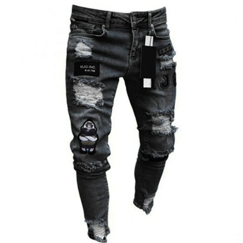 Mens Slim Hombre Denim Jeans