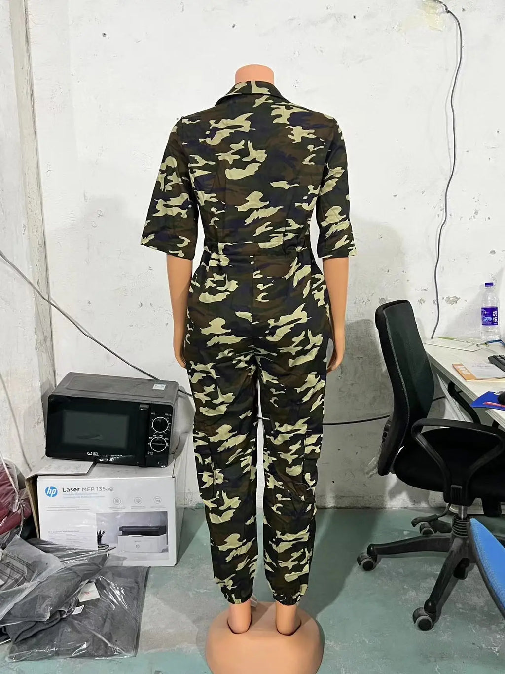 Camouflage Design One Piece Jumpsuit