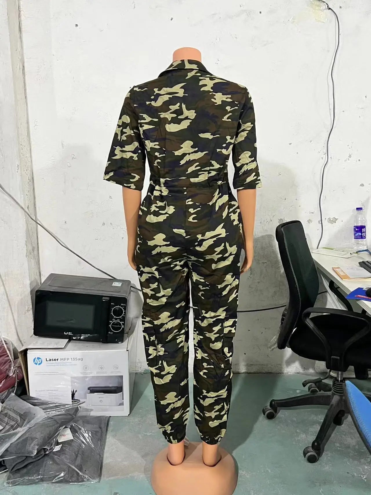 Camouflage Design One Piece Jumpsuit
