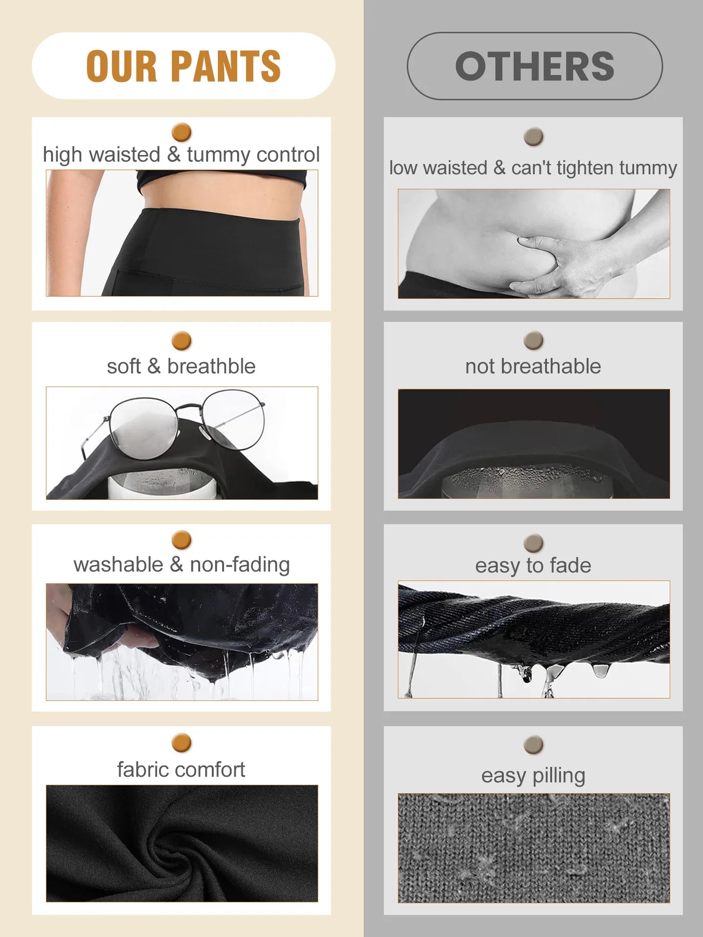 Women's High-Waisted  Butt-Lifting Leggings with Pockets Plus Size