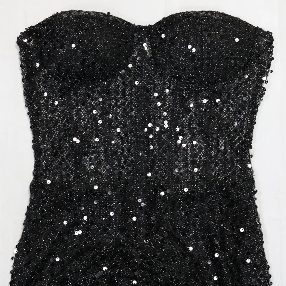 Womens  See-through Evening Maxi Dress
