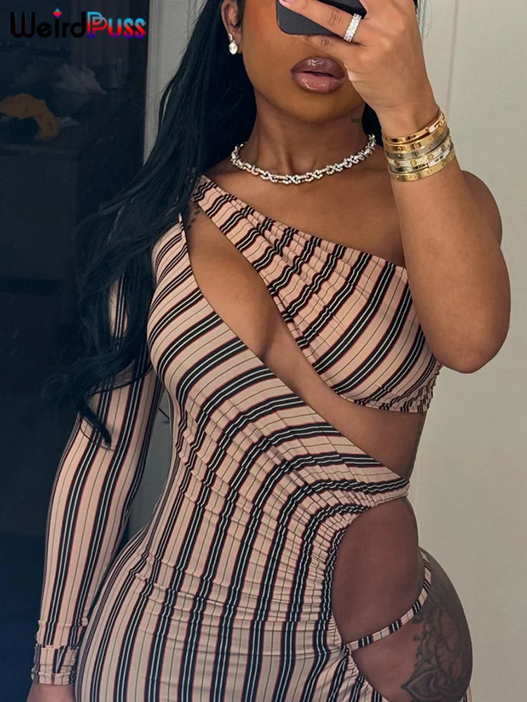 Sexy Hollow Ruched Full Sleeve  Jumpsuit