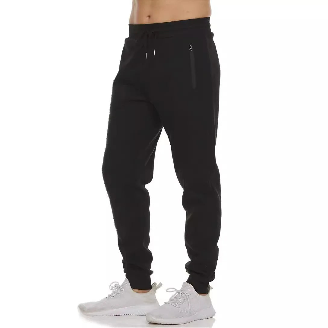 Men Drawstring Zipper Pockets Sweatpants