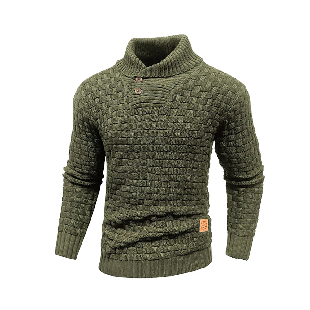 Men’s  Knitted Crew Neck  Long Sleeve Pullover