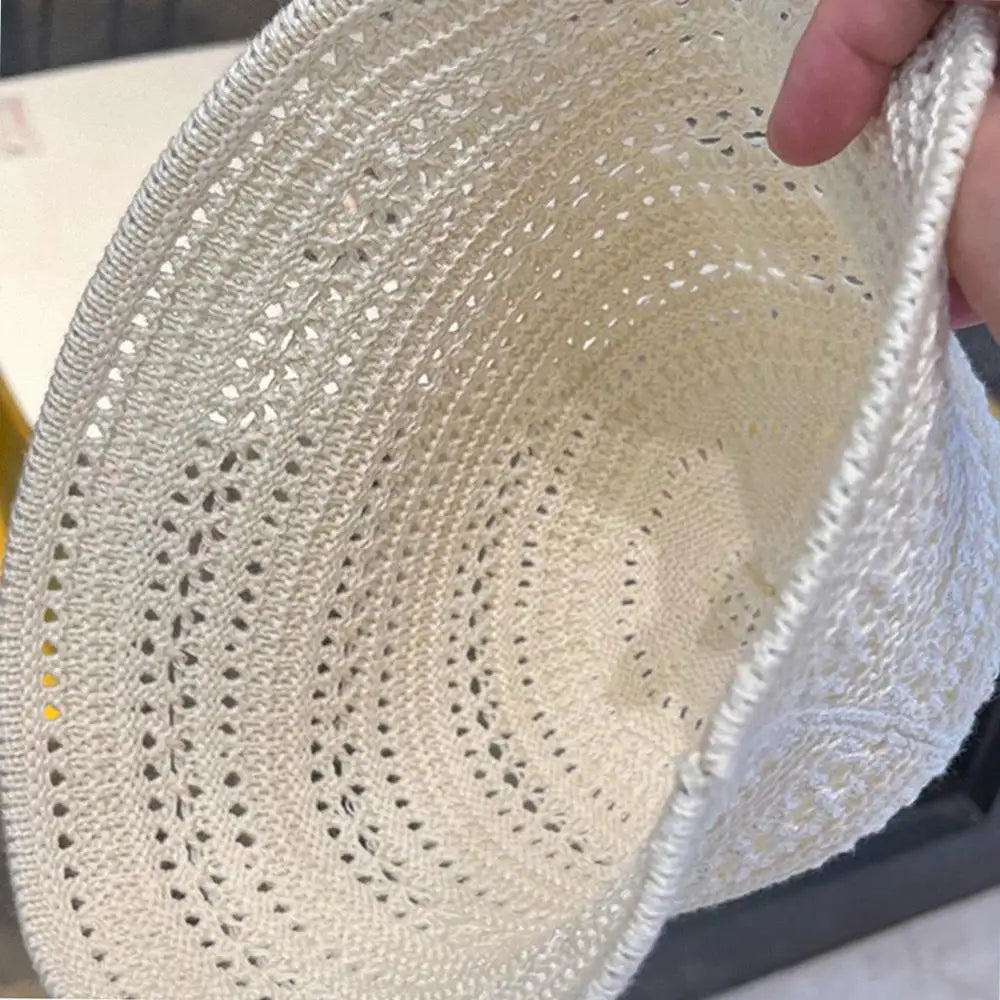 Hollow Knitted Bucket Hat
