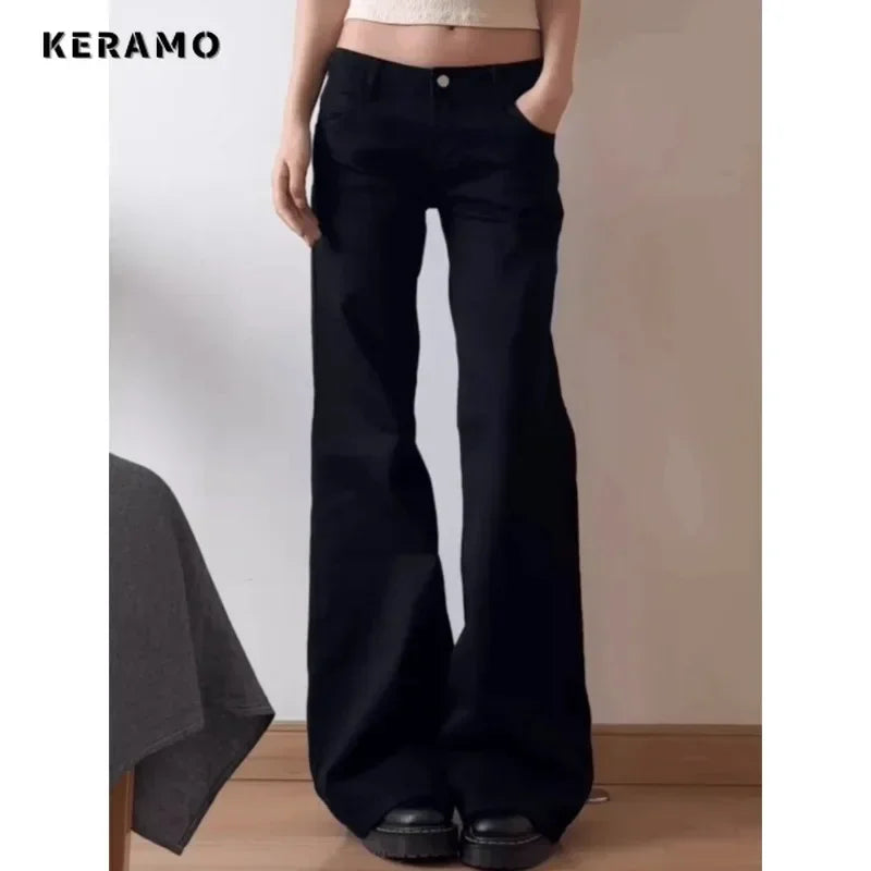 Women's Baggy Vintage High Waist Retro Jeans- Plus Size