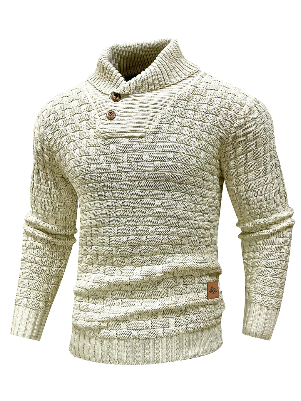 Men’s  Knitted Crew Neck  Long Sleeve Pullover