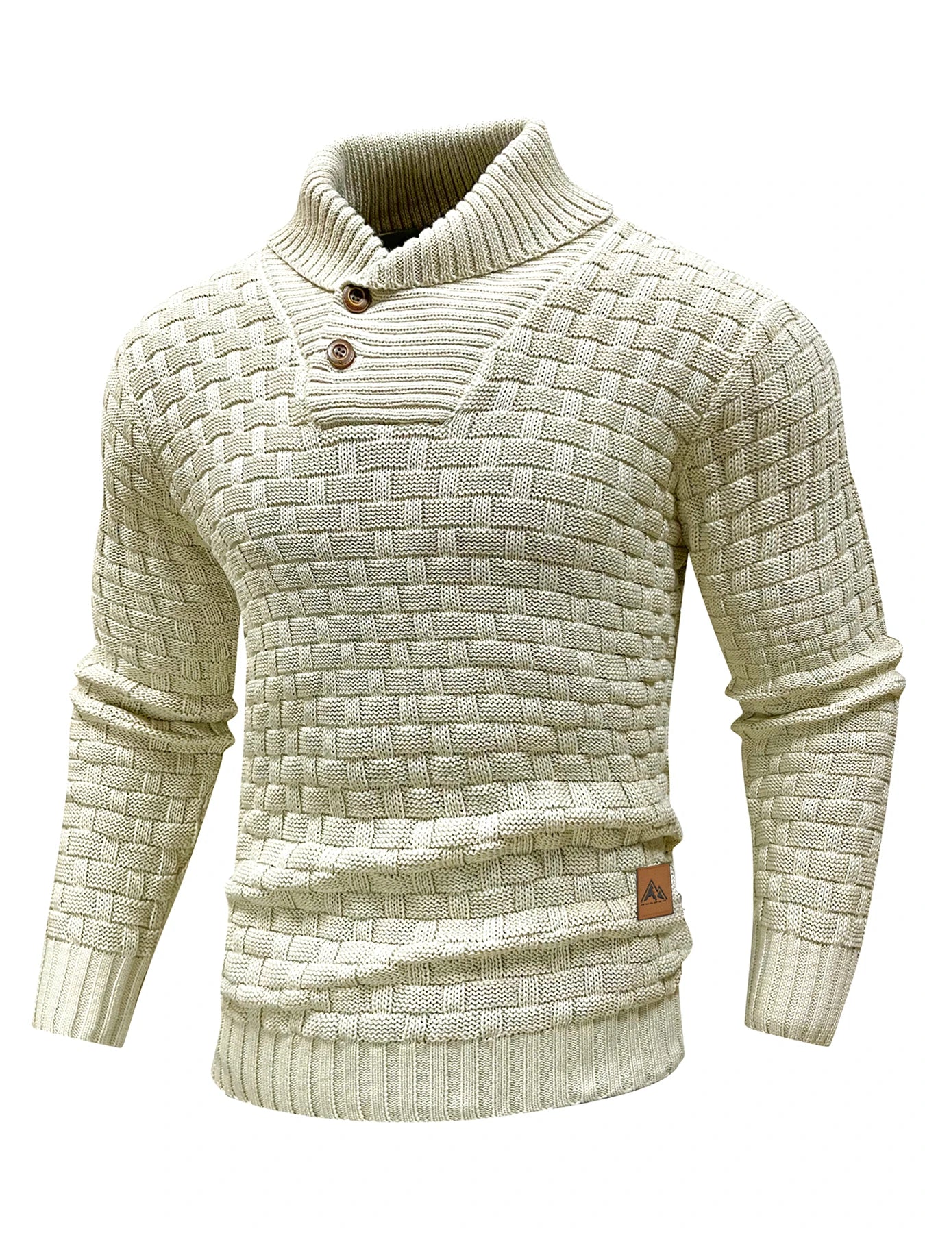 Men’s  Knitted Crew Neck  Long Sleeve Pullover