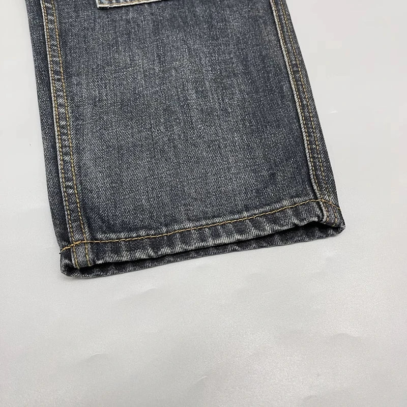 Patchwork Straight Leg Jeans