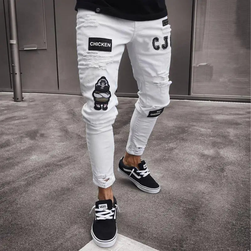 Mens Slim Hombre Denim Jeans
