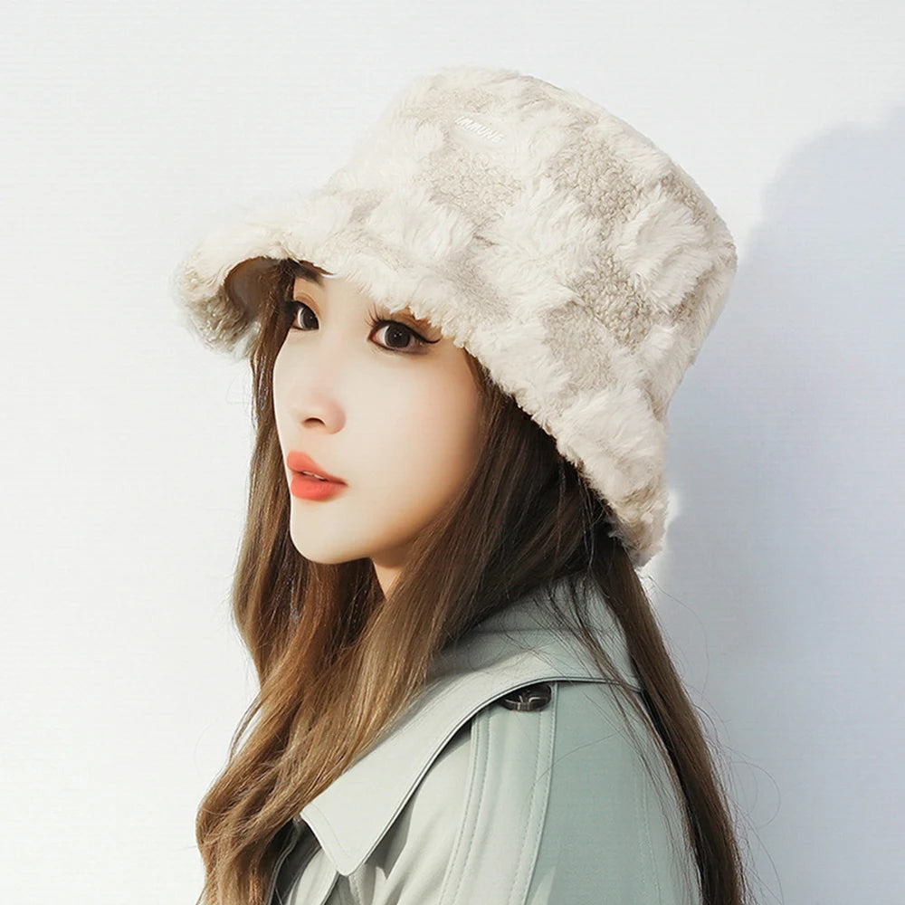 Fashion Lamb Wool Bucket Hat