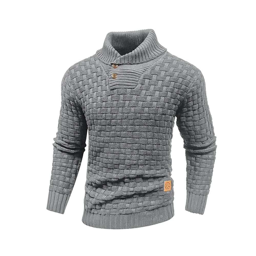 Men’s  Knitted Crew Neck  Long Sleeve Pullover