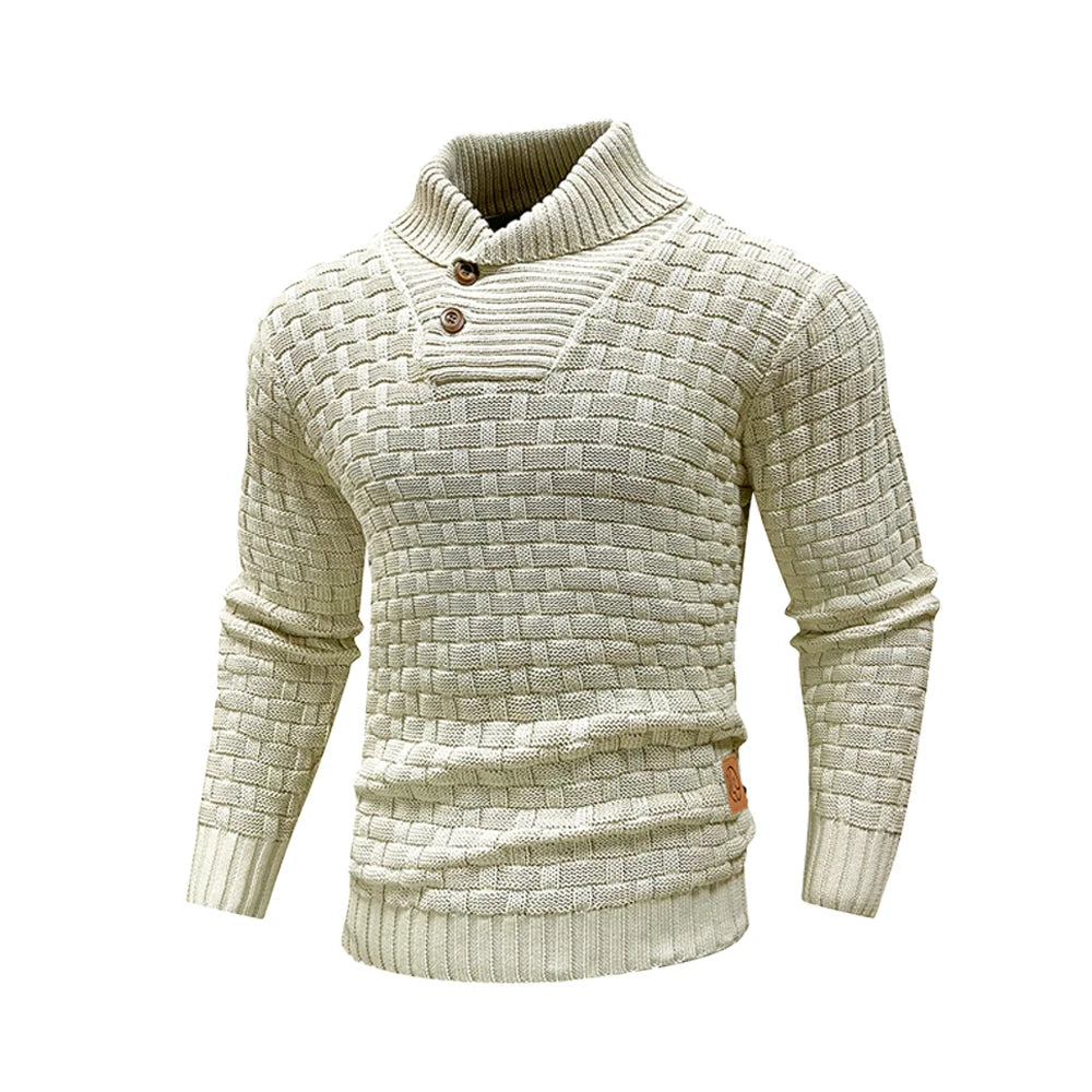 Men’s  Knitted Crew Neck  Long Sleeve Pullover
