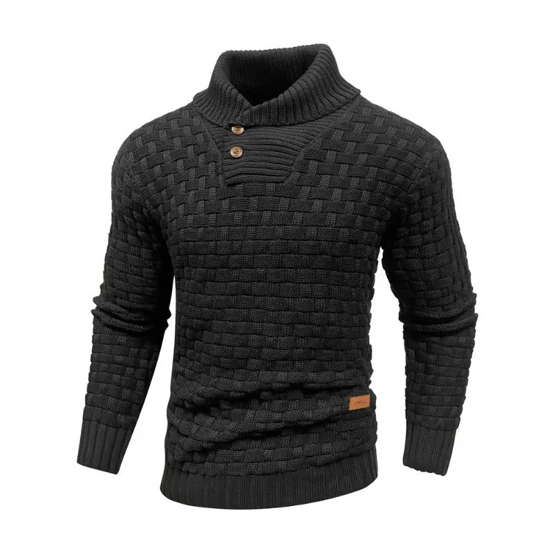 Men’s  Knitted Crew Neck  Long Sleeve Pullover