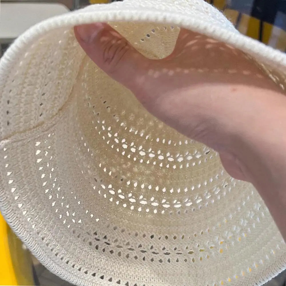 Hollow Knitted Bucket Hat