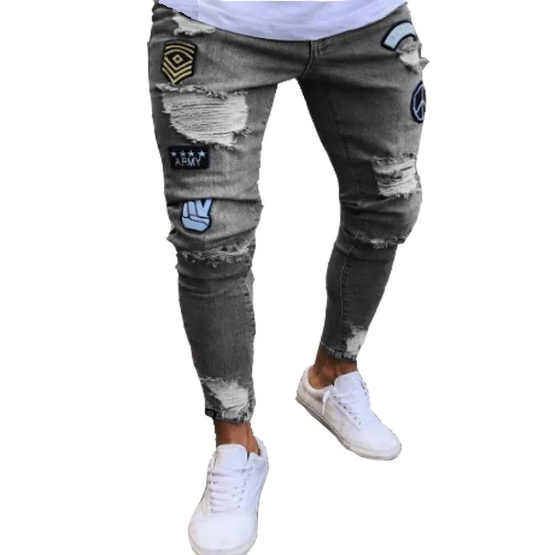 Mens Slim Hombre Denim Jeans