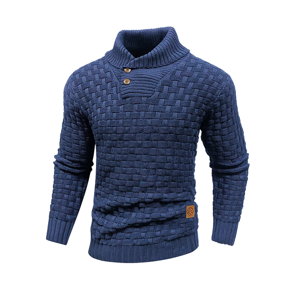 Men’s  Knitted Crew Neck  Long Sleeve Pullover