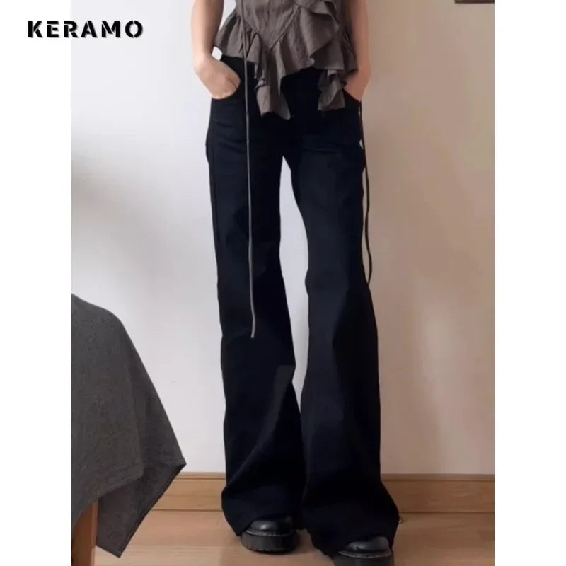 Women's Baggy Vintage High Waist Retro Jeans- Plus Size