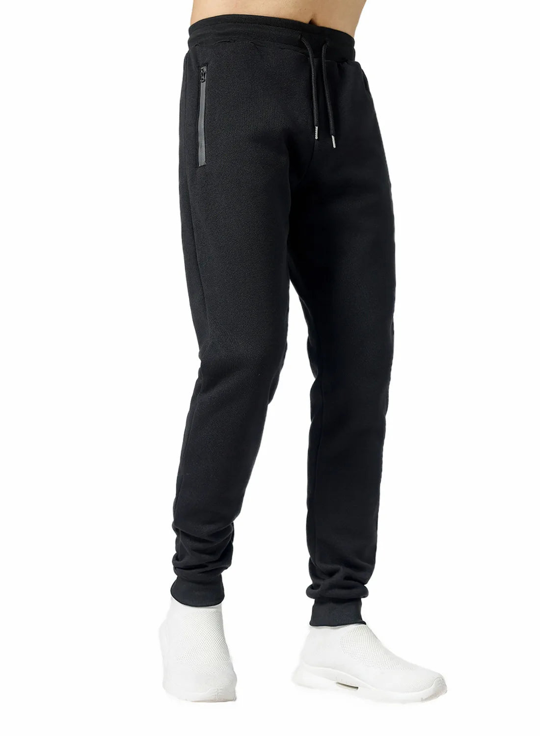 Men Drawstring Zipper Pockets Sweatpants