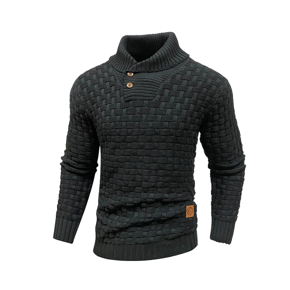Men’s  Knitted Crew Neck  Long Sleeve Pullover