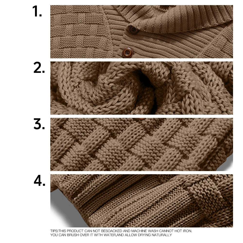 Men’s  Knitted Crew Neck  Long Sleeve Pullover