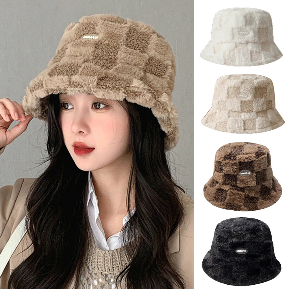 Fashion Lamb Wool Bucket Hat