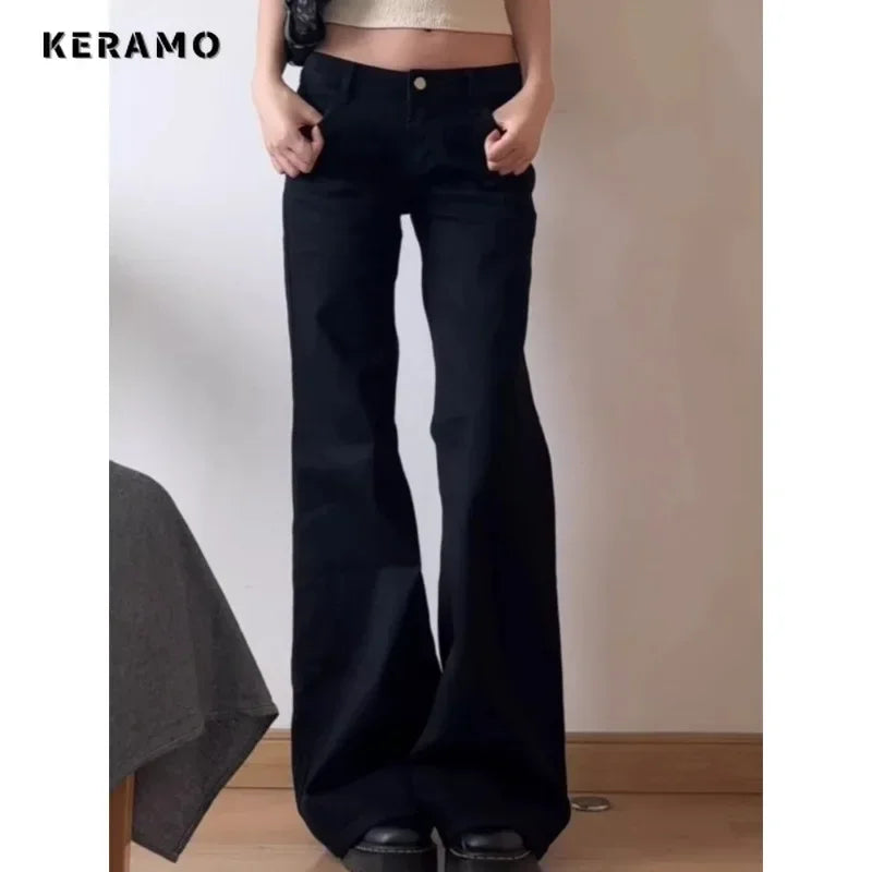 Women's Baggy Vintage High Waist Retro Jeans- Plus Size