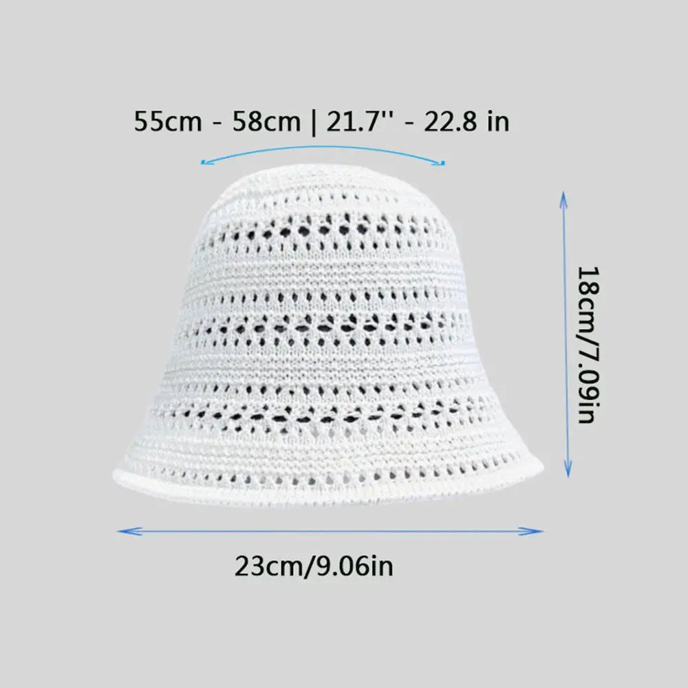 Hollow Knitted Bucket Hat