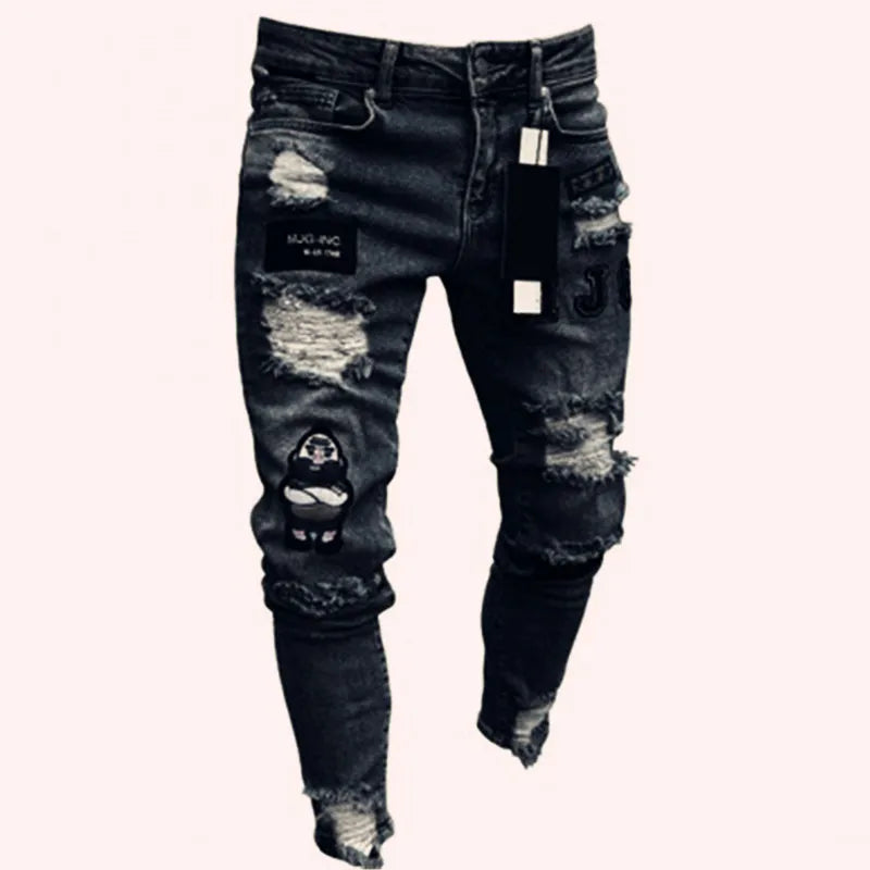 Mens Slim Hombre Denim Jeans